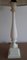 Lámpara de mesa vintage con columna de madera lacada en blanco crema, años 70, Imagen 2