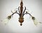 Vintage Belgian Chandelier with Flower Shaped Plafond, 1970s 2