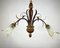 Vintage Belgian Chandelier with Flower Shaped Plafond, 1970s, Image 2