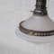 Antique French Glass & Brass Conical Pendant Light 8