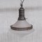 Antique French Glass & Brass Conical Pendant Light, Image 5
