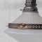 Antique French Glass & Brass Conical Pendant Light 4