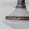 Antique French Glass & Brass Conical Pendant Light, Image 4