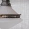 Antique French Glass & Brass Conical Pendant Light 3