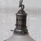 Antique French Glass & Brass Conical Pendant Light 6