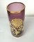 Hollywood Regency Glass Vase with Golden Decorations, 1960s 1