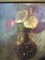 Peinture Nature Morte avec un Petit Chien, Fin du 19ème Siècle, Huile sur Toile, Encadrée 3