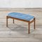 Blue Bench with Wooden Structure and Fabric Pillow by Ico & Luisa Parisi, 1960s 1