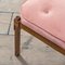 Panca rosa con struttura in legno e cuscino in tessuto di Ico & Luisa Parisi, anni '60, Immagine 4
