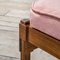 Panca rosa con struttura in legno e cuscino in tessuto di Ico & Luisa Parisi, anni '60, Immagine 5