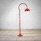 Model 5055 Red Metal Ground Lamp with Ups and Down System by Luigi Bandini Buti for Kartell 5