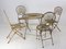 Französische Mid-Century Stühle und Tisch aus Eisen, 4er Set 2