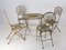 Mid-Century French Iron Chairs and Table, Set of 4, Image 2