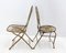 Mid-Century French Iron Chairs and Table, Set of 4, Image 6