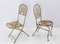 Mid-Century French Iron Chairs and Table, Set of 4 7