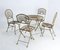 Mid-Century French Iron Chairs and Table, Set of 4 3