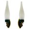 Mid-Century Brass and Opaline Glass Wall Lamps, Italy, 1960s, Set of 2, Image 1