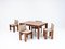 Monk Dining Chairs & Table by Afra & Tobia Scarpa for Molteni, Italy, 1974, Set of 5 19