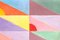 Natalia Roman, composizione diagonale pastello con triangoli rosa, gialli e rossi, 2022, acrilico su carta da acquerello, Immagine 3