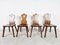 Vintage Oak Brutalist Chairs, 1960s, Set of 4 3