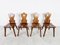 Vintage Oak Brutalist Chairs, 1960s, Set of 4, Image 4