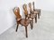 Vintage Oak Brutalist Chairs, 1960s, Set of 4, Image 5
