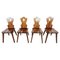 Vintage Oak Brutalist Chairs, 1960s, Set of 4 1