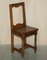 Antique Victorian English Oak Chapel Dining Chairs, Set of 6 2