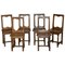 Antique Victorian English Oak Chapel Dining Chairs, Set of 6 1
