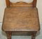 Antique Victorian English Oak Chapel Dining Chairs, Set of 6 7