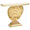 Mid-Century Gilt Plaster Sea Clamp Shell Console Table, 1960s, Image 1