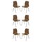 Mid-Century Modern Stacking Dining Chairs from Pagholz, West Germany, Set of 6, Image 1