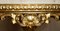 Mesa de centro francesa antigua de madera dorada y mármol tallado, Imagen 3