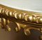 Antiker französischer Herm Carved Tisch aus vergoldetem Holz & Marmor 13