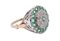 Bague en Or Rose 9 Carats et Argent avec Diamants et Émeraudes 2