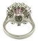 White Gold Cluster Ring with Ruby, Diamonds, Emeralds and Blue Sapphires, Image 3