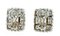 14 Karat White Gold Clip-on Earrings with Diamonds, Tanzanite and Aquamarine, Set of 2 2