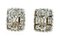 14 Karat White Gold Clip-on Earrings with Diamonds, Tanzanite and Aquamarine, Set of 2, Image 2