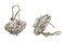 14 Karat White Gold Clip-on Earrings with Diamonds, Tanzanite and Aquamarine, Set of 2 4
