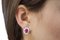 White Gold Earrings with 2.40 Ct Diamonds and 3.17 Ct Rubies, Set of 2, Image 5