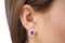 White Gold Earrings with 2.40 Ct Diamonds and 3.17 Ct Rubies, Set of 2, Image 4