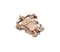 Broche ou Pendentif en Or Rose 14 Carats et Argent avec Corail, Saphirs et Diamants 2