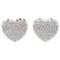 Boucles d'Oreilles en Or Blanc 18 Carat avec Diamants, Set de 2 1