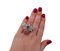 Anello Fly in oro rosa e argento a 9 carati con diamanti, zaffiri e rubini, Immagine 5