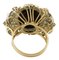 Vintage Ring aus 14 Karat Weiß- und Roségold mit Diamanten, Saphiren, Tsavorit und Onyx 2