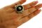 14 Karat White and Rose Gold Vintage Ring with Diamonds, Sapphires, Tsavorite and Onyx 6