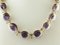 Vintage 9 Karat Rose Gold and Silver Necklace with Amethysts 3