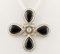 Gold Pendant with Onyx, Crystal and Diamonds, Image 2