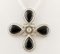 Pendentif en Or avec Onyx, Cristal et Diamants 2