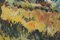 Paesaggio post impressionista con ulivi e chiesa, 1974, olio su tela, con cornice, Immagine 7